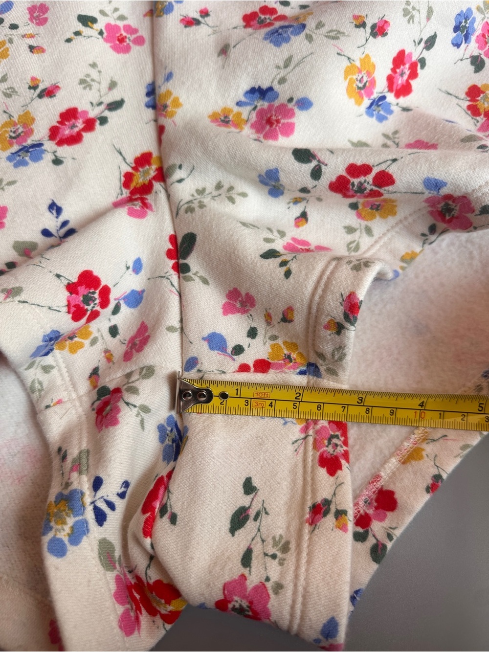 GAP Heritage Floral Logo Sweat Shorts White Multicolor Drawstring Fleece XL - Picture 9 of 12